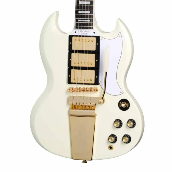 ECSGC63CWVGM1 Guitarra eléctrica – Epiphone IGC 1963 Les Paul SG Custom With Maestro Vibrola Classic White-1