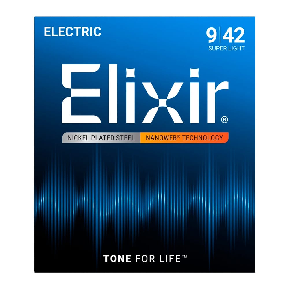 ELIXIR 12002- Cuerdas para Guitarra Eléctrica NANOWEB (.009 - .042)