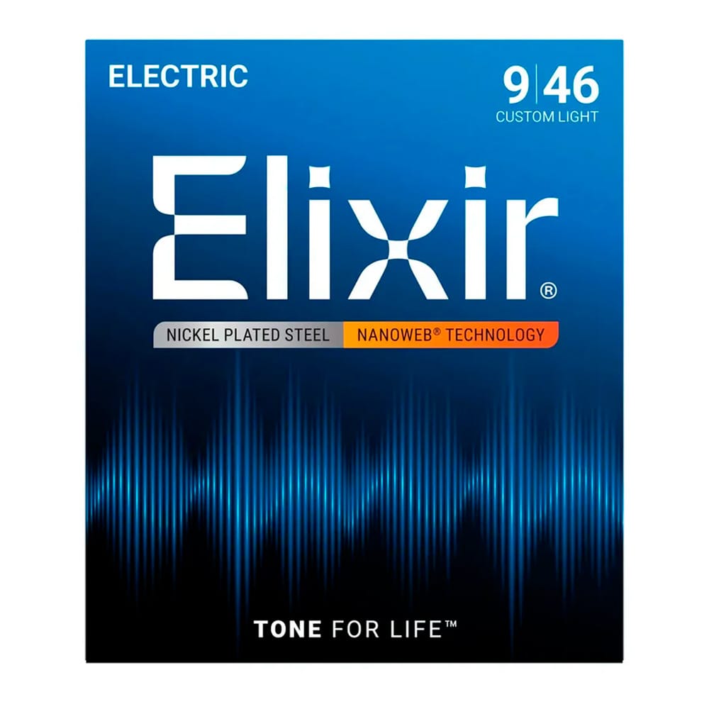 ELIXIR 12027-  Cuerdas para Guitarra Eléctrica NANOWEB (.009 - .046)