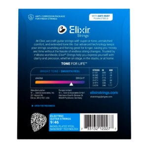 ELIXIR 12027- Cuerdas para Guitarra Eléctrica NANOWEB (.009 - .046) - Imagen 3
