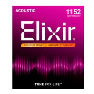 ELIXIR 16027- Cuerdas para Guitarra Acústica NANOWEB(.011 - .052)