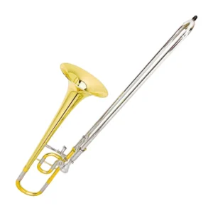 RISETONE - JBSL-703L - Trombón de Vara Bb/F | Con Rotor y Acabado Lacado Dorado