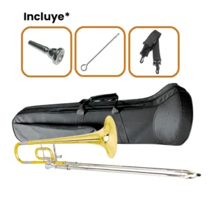 RISETONE - JBSL-703L - Trombón de Vara Bb/F | Con Rotor y Acabado Lacado Dorado - Imagen 5