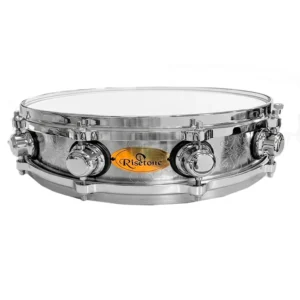 RISETONE JBSS1082 – TAROLA PICCOLO ACERO CROMADO GRABADA 14" x 3.5" C/BAQUETA - Imagen 3